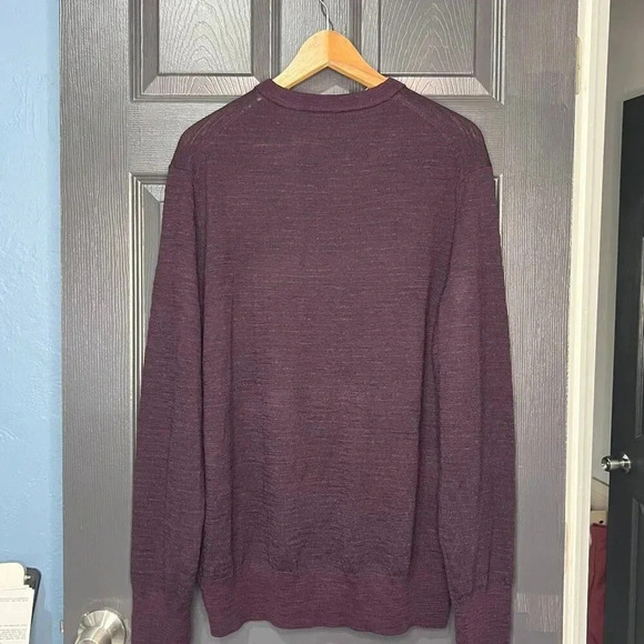 BANANA REPUBLIC Extra Fine Merino Wool Quarter Button Up Pullover Sweater sz XL - Picture 2 of 9